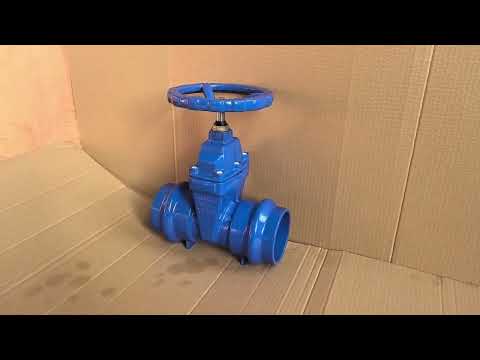 DIN 3352 F5 Ductile Iron PVC Socket End Resilient Seated 100mm Gate Valve With Brass Nut