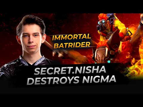 Secret.Nisha Destroys Nigma with Batrider Mid - Dota 2 Replay