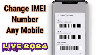 How To Change IMEI Number In Any Android mobile || 2024