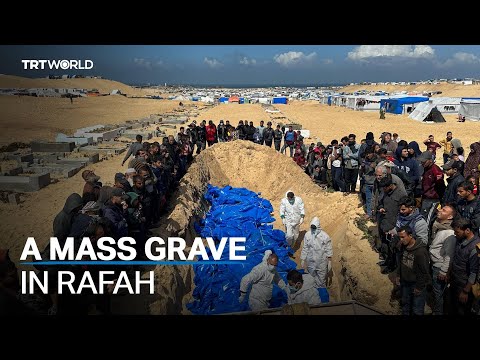 Mass burial for bodies exhumed from graves by Israel held in Gaza