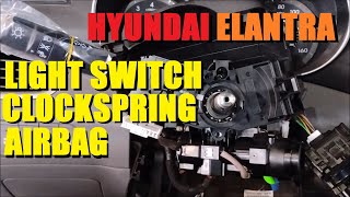 2013 Hyundai Elantra Light Switch Airbag Clockspring