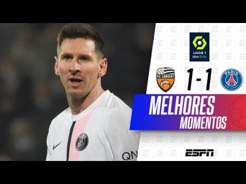 Gols e lances de Lorient x PSG
