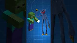 MINECRAFT + Huggy Wuggy in Poppy Playtime Chapter 4 edit #roblox #minecraft #min