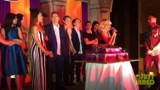 &quot;Descendants&quot; Cast Sings Happy Birthday to Kristin Chenoweth at Premiere After-Party