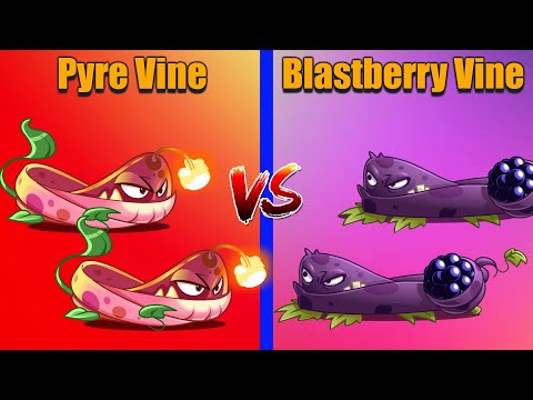 PVZ 2 - Max Level Pyre Vine vs Blastberry Vine (Plant vs Plant)