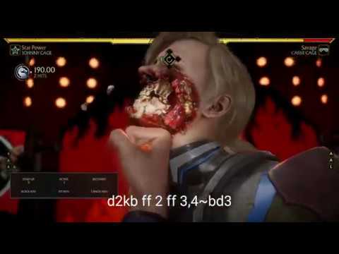 Mortal Kombat 11 Shock Jock Johnny Cage Version 1.0 BnB Kombos