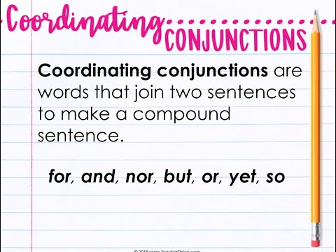 Lesson -Coordinating Conjunctions