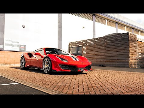 Ferrari 488 Pista installed with new Vossen HF-5 wheels