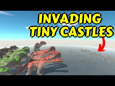 GIANTS ARMY invading Tiny Ghor Medieval Castles in Animal Revolt Battle Simulator