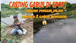 casting gabus di sport irigasi pinggir jalan
