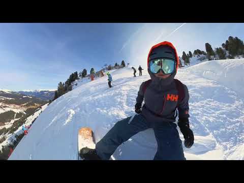 Bert snowboards the notorious Harakiri - the steepest black run in Austria.  Mayrhofen, Feb 2025