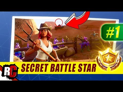 Secret Battle Star Location WEEK 1 Fortnite | Season 6 HUNTING PARTY Challenges)