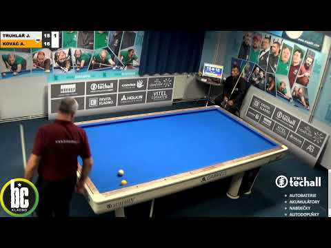 Czech  3-cushion D2 - 3rd round Jan Truhlář v Aladar Kováč
