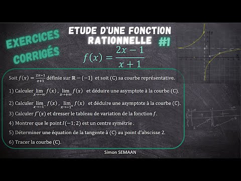 Studying the variations of a RATIONAL function #1 - Corrected Exercise