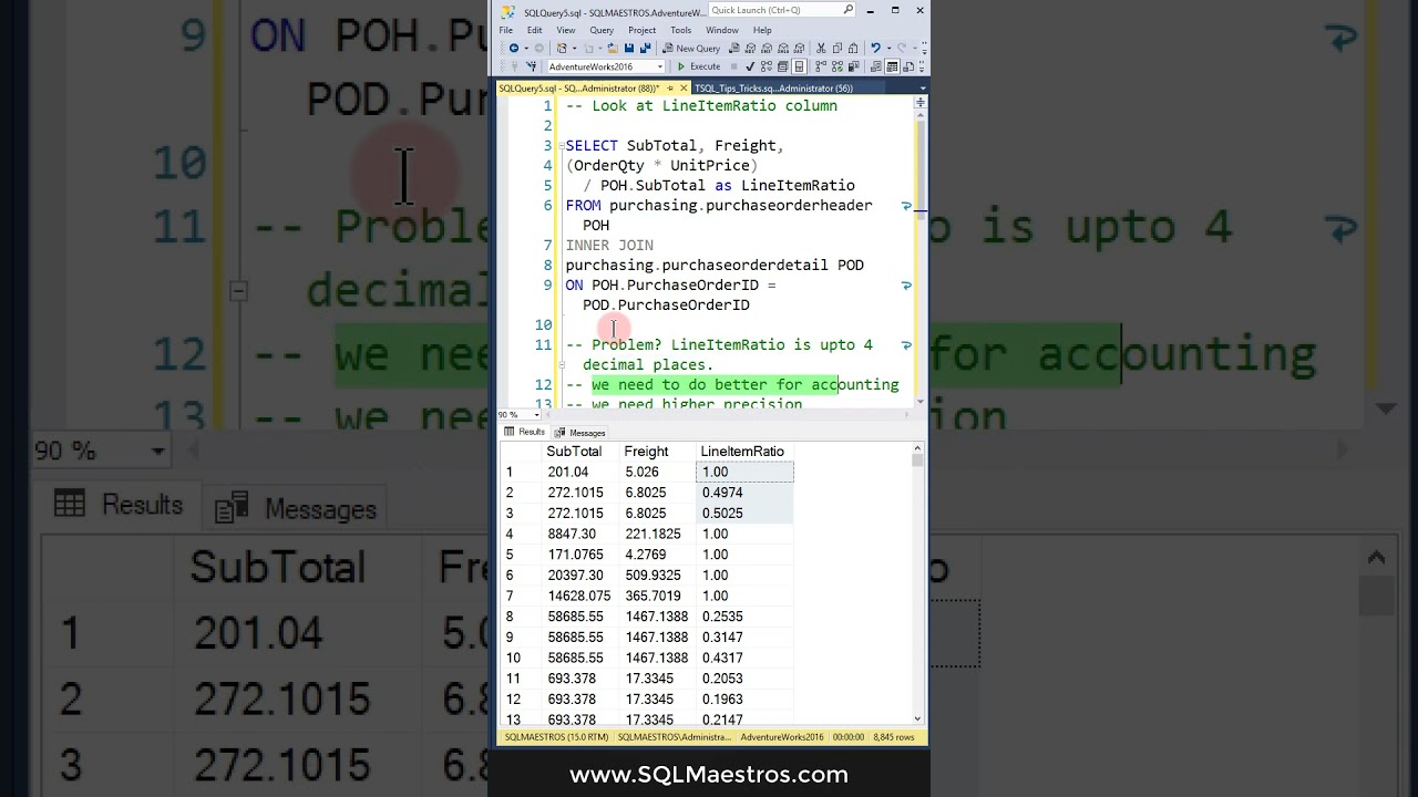 SQL Server Higher Numeric Precision - SQL Server Training, SQL Server ...