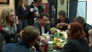 The Avengers | Filming schwarma scene