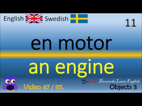 47 Objects (3) Föremål Svenska - Engelska Ord / Swedish - English Words Lära sig engelska