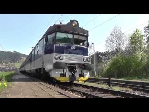 ČD 460.075/076 - Odjezd vlaku Os 3207 - Bystřička, 12.4.2014