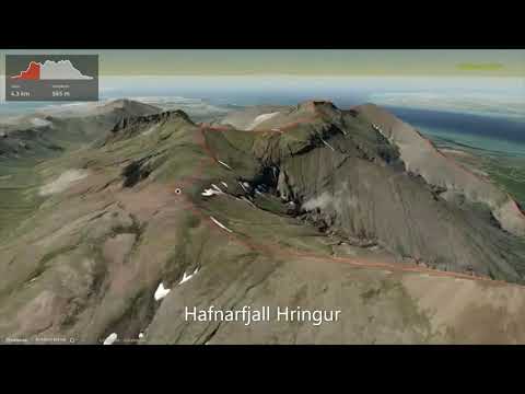 Hafnarfjall Hringur ∆ hiking trails ∆ 3d-trail.com/iceland/