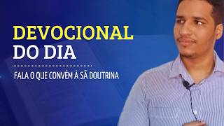 DEVOCIONAL DE HOJE 30/11 -  Tito 2:1