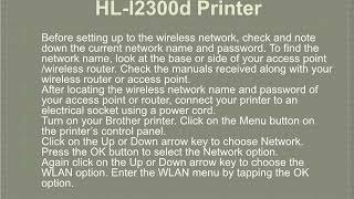 Steps to Connect Brother HL-l2300d Printer to WiFi