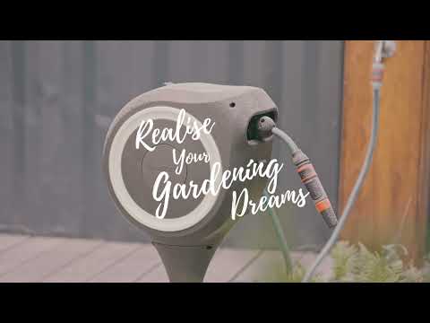 Slangbox Gardena Altan RollUp M 20 m Vit