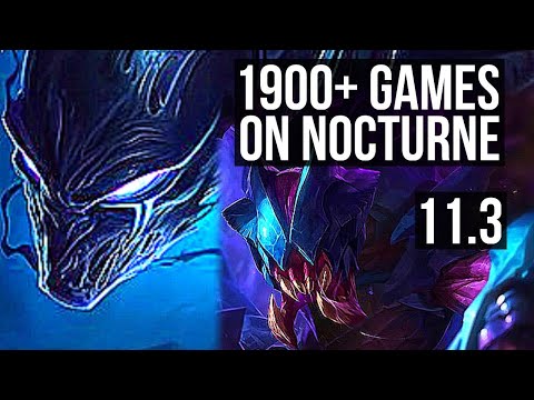 NOCTURNE vs REK'SAI (JUNGLE) | 3.3M mastery, 1900+ games, 3/1/5 | EUW Master | v11.3