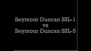 Video thumbnail for Pickups Comparison Seymour Duncan SSL-1 vs SSL-5 by Dmitry K