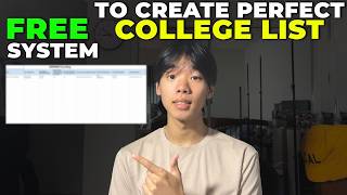 steal this FREE system to create the PERFECT COLLEGE LIST