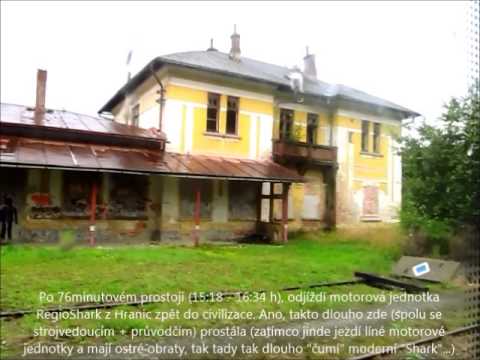 Příjezd/odjezd vlakem do/z Hranic v Čechách, 27. 7. 2014 (2 měsíce před demolicí nádražní budovy)