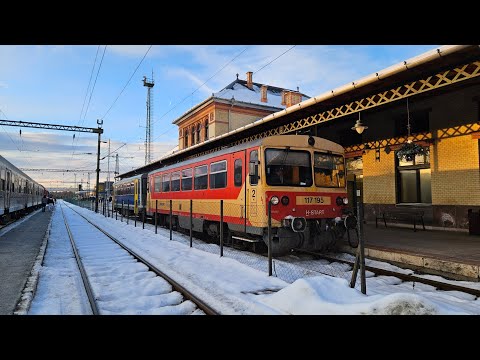 Utazás a 36-os vasútvonalon Fenyves sebesvonattal [8805] feat: 117 195