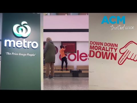 ‘Graffiti de mercearia’ invade supermercados Coles e Woolies