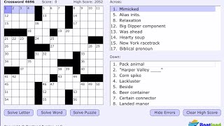 Boatload Crossword Puzzle: 4696