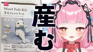 【実写/カメラ有り】初見/ロム歓迎♡羊毛フェルトで産むか、新人の『シロイルカ』を・・・・ #雑談【百々牙こよい/新人VTuber】