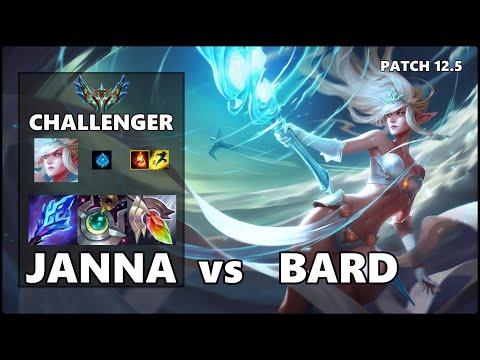 SEASON 12 CHALLENGER Support Gameplay - JANNA vs BARD Patch 12.5