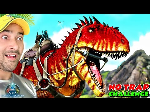 TAMING MY FIRST CARCHARODONTOSAURUS WITHOUT TRAP!🔥 - ARK SURVIVAL ASCENDED