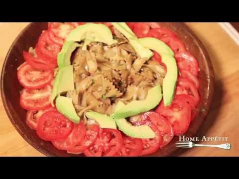 Basil Pasta Salad with Pine Nuts