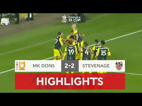 Two Goals in Three Minutes Earn Stevenage a Replay | MK Dons 2-2 Stevenage | Emirates FA Cup 2021-22