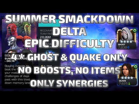 Summer Smackdown - Delta -Using ONLY 4* Ghost & Quake! No boosts /items! Epic Difficulty made easy!
