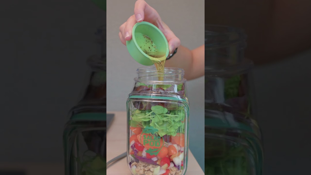 Salad Pod: The Ultimate Salad Game Changer! 🥗✨ #prepara #masonjarsalad #foodstorage