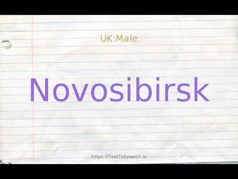 How to pronounce novosibirsk
