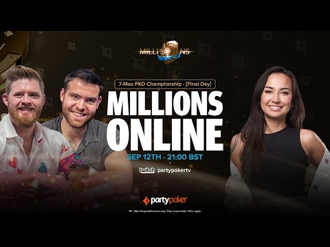 LIVE: Final Day MILLIONS Online #8: 7-Max PKO Championship | $500K Gtd | PartyPoker