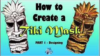 How to Draw and design a Tiki Mask (Part 1) #artandcraft #artanddesign #visualart #tribalart