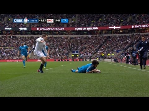 Danny Care Error Leads to Luke McLean Try England v Italy 10 March 2013