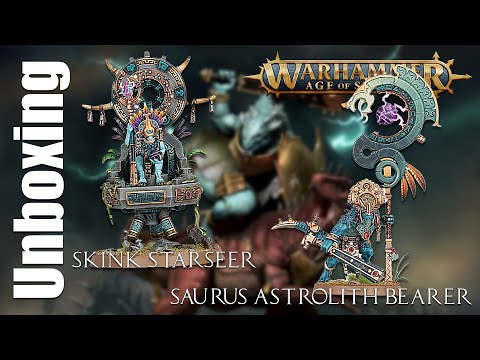Unboxing Seraphon Skink Starseer & Saurus Astrolith Bearer #tabletopgaming
