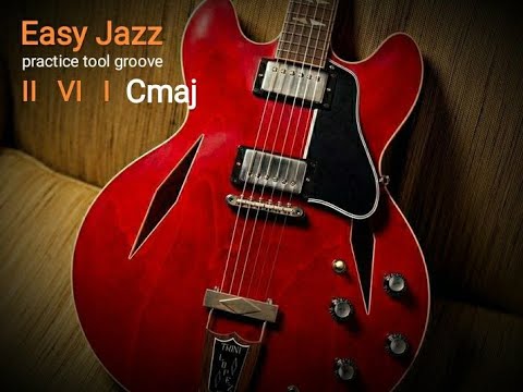 Emotional Relaxing Easy Jazz Guitar Backing Track II V I in Cmaj Smooth Jazz Jam Track