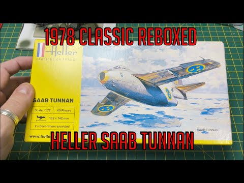 HELLER SAAB TUNNAN 1/72 SCALE KIT  (NEW BOX AND INSTRUCTIONS)