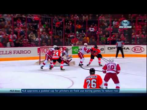 Video Replay - Danny DeKeyser gets the cross checking penalty Jan 28 2014
