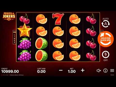 Fruits & Jokers: 100 Lines – Video Gameplay