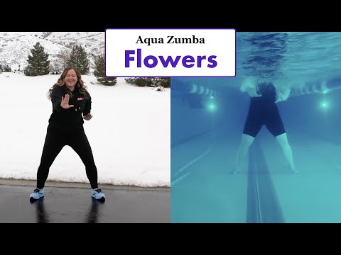 Aqua Zumba "Flowers" -- Split Screen --